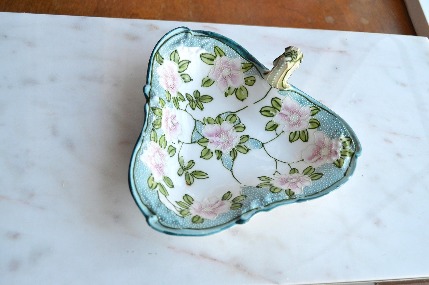 Antique Nippon Moriage Nappy/Candy or Nut Dish