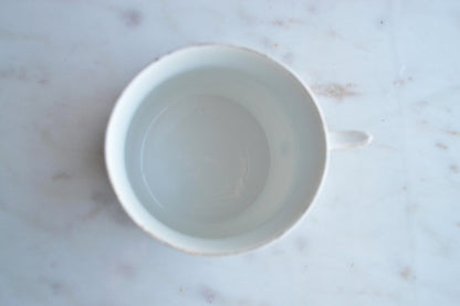 Antique Floral Munich Germany Munchner Kindl Porcelain Coffee Mug with Raised Embossing Detail