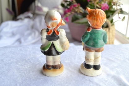 MCM Hummel Style Dutch Boy and Girl Salt and Pepper Shaker Set