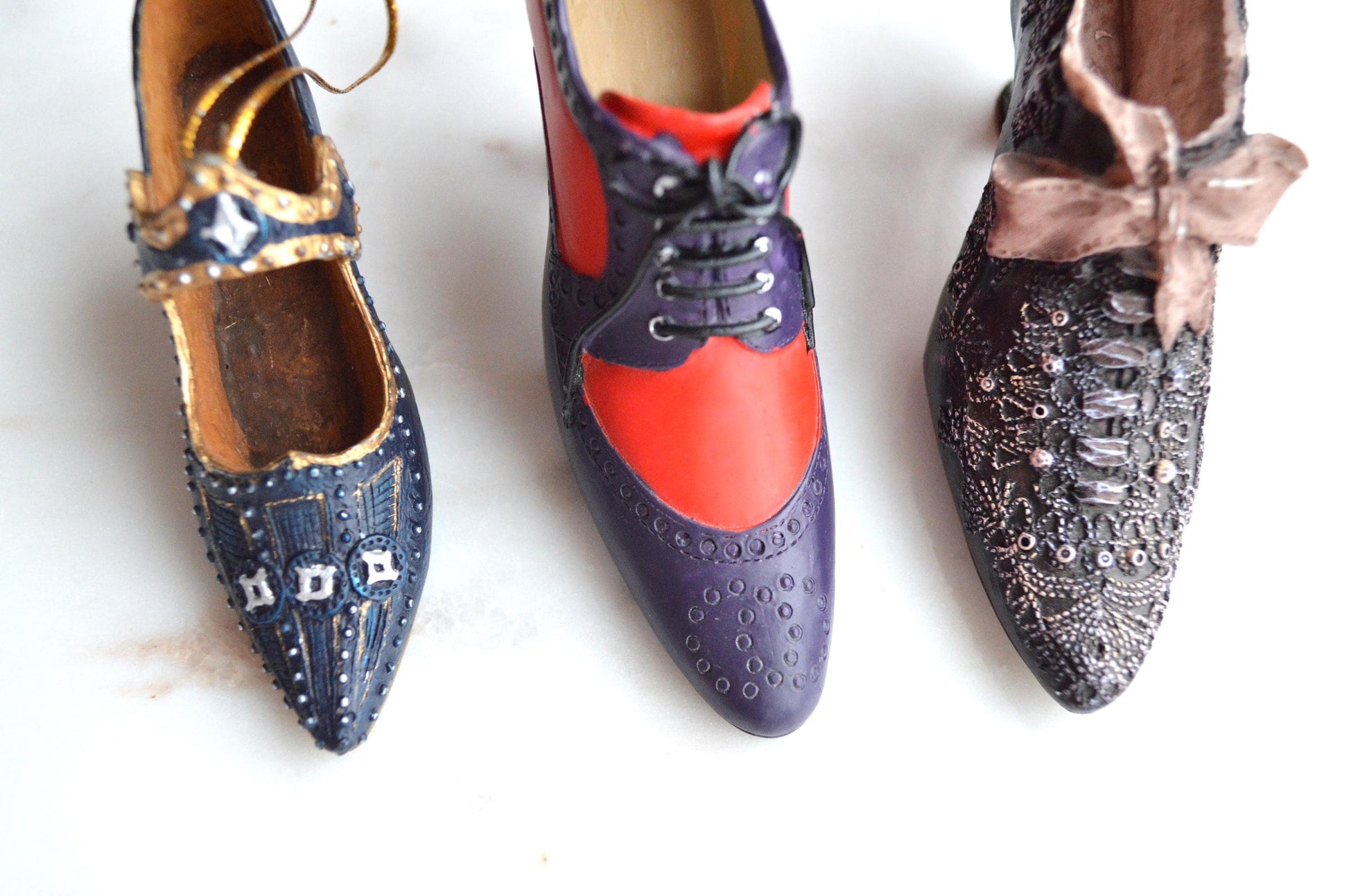 Vintage Victorian Style Shoe Figurines from the "Just the Right Shoe" Collection