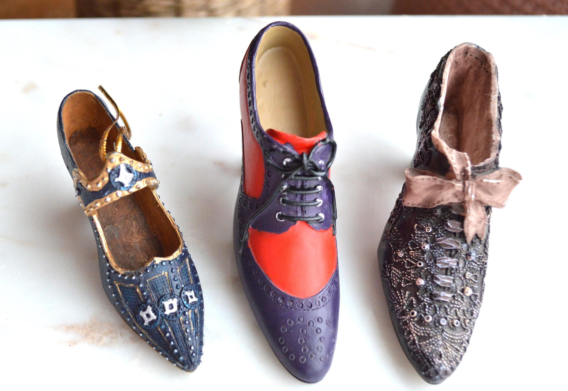Vintage Victorian Style Shoe Figurines from the "Just the Right Shoe" Collection