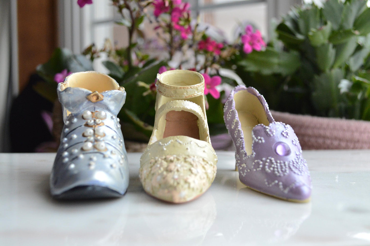 Vintage Victorian Style Shoe Figurines from the "Just the Right Shoe" Collection