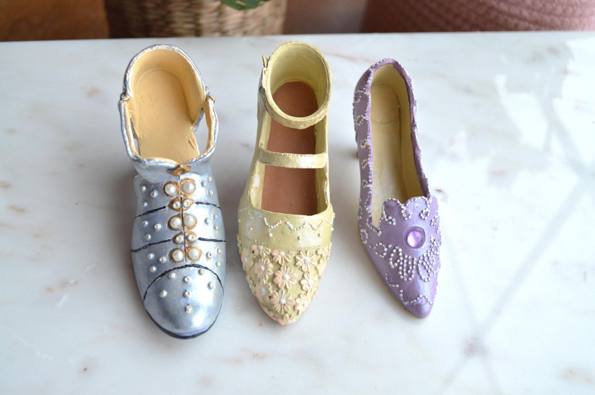 Vintage Victorian Style Shoe Figurines from the "Just the Right Shoe" Collection