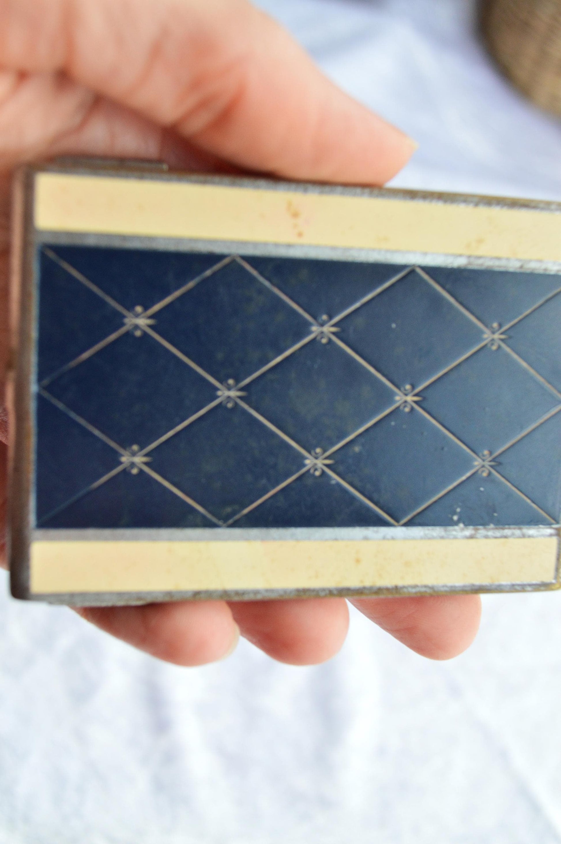 Vintage 1940s Bourjois Evening in Paris Duo Art Deco Compact – Rouge & Powder