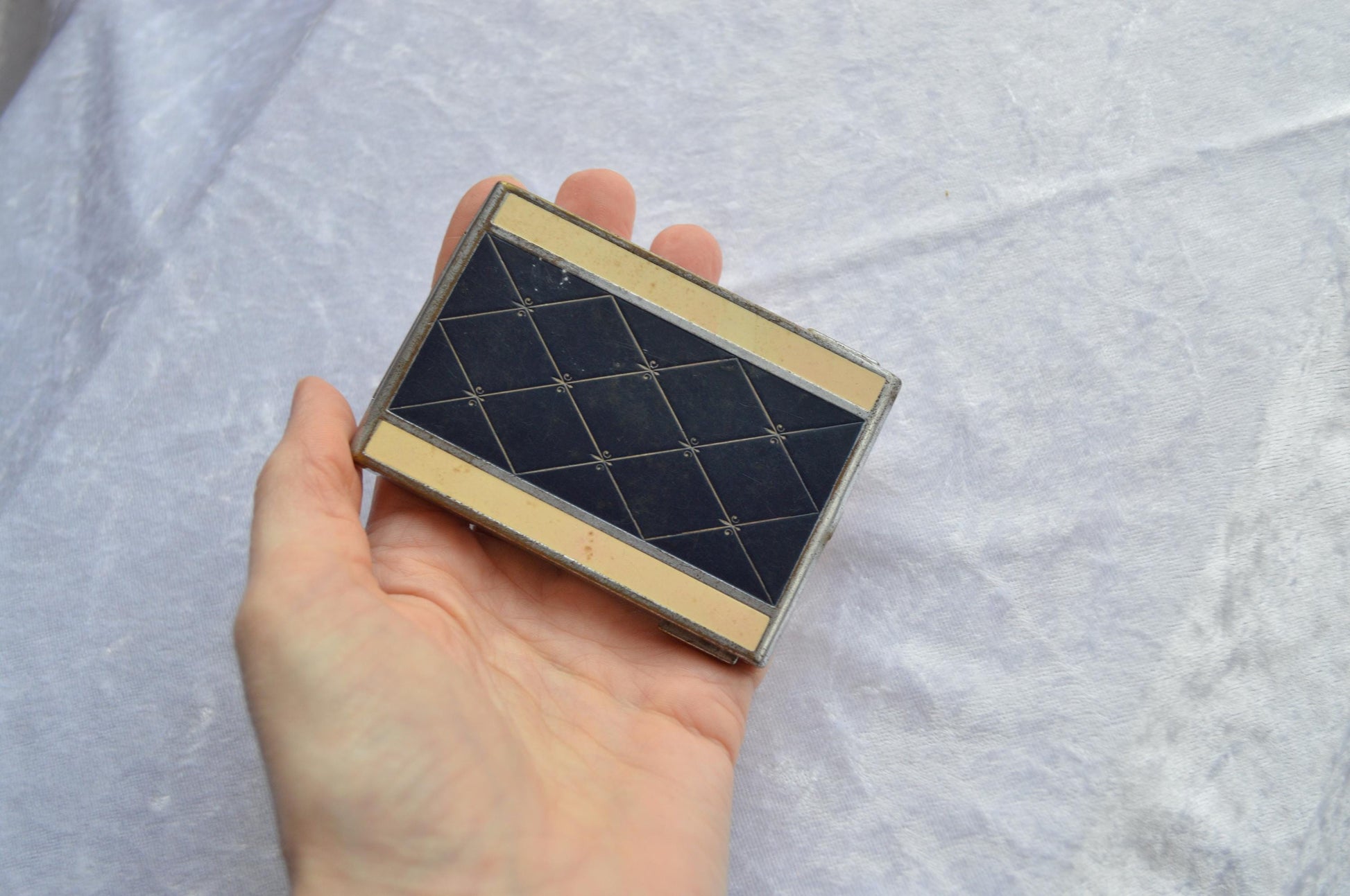 Vintage 1940s Bourjois Evening in Paris Duo Art Deco Compact – Rouge & Powder