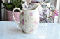 Vintage Schumann Arzberg Germany Porcelain Creamer, Pink Rose Pattern, Gold Trim, Circa 1932-1944