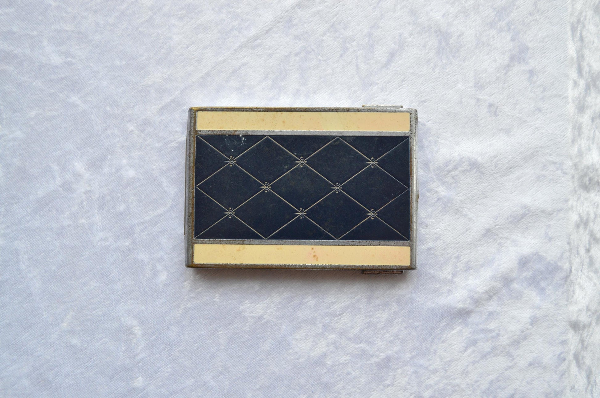 Vintage 1940s Bourjois Evening in Paris Duo Art Deco Compact – Rouge & Powder