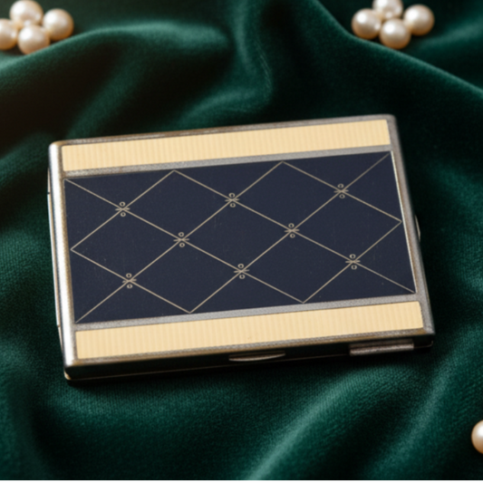 Vintage 1940s Bourjois Evening in Paris Duo Art Deco Compact – Rouge & Powder